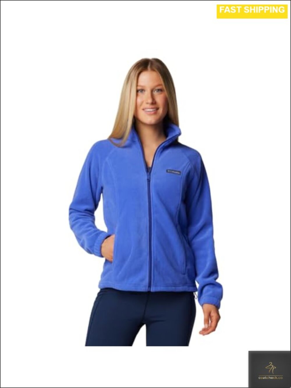 Fleece Full Zip Jacket Polyester MTR Filament Collared Long Sleeve